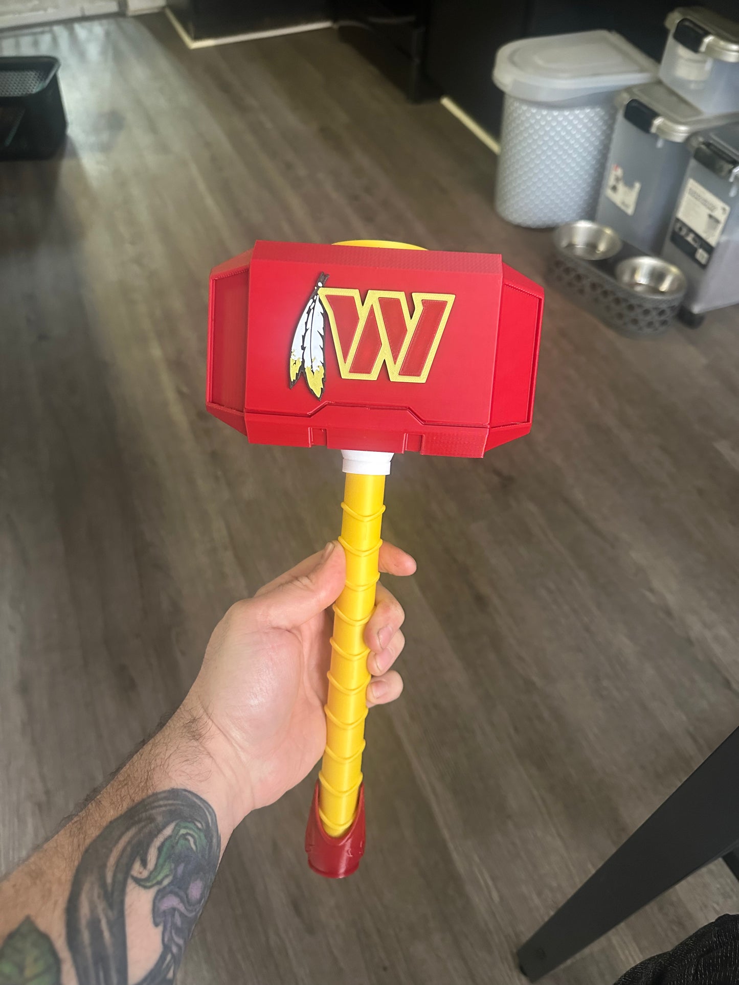 3d printed Washington commanders Thor hammer