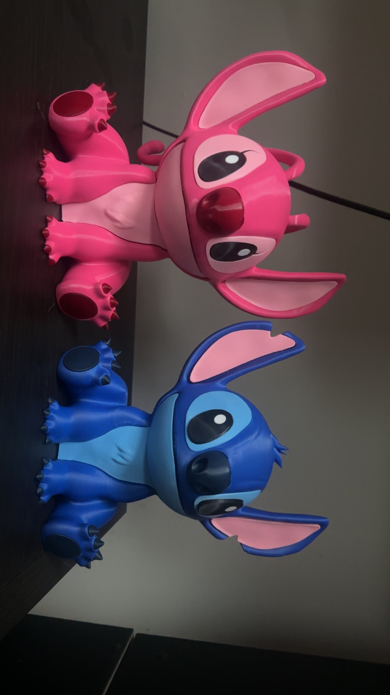 3d printed angel and stitch