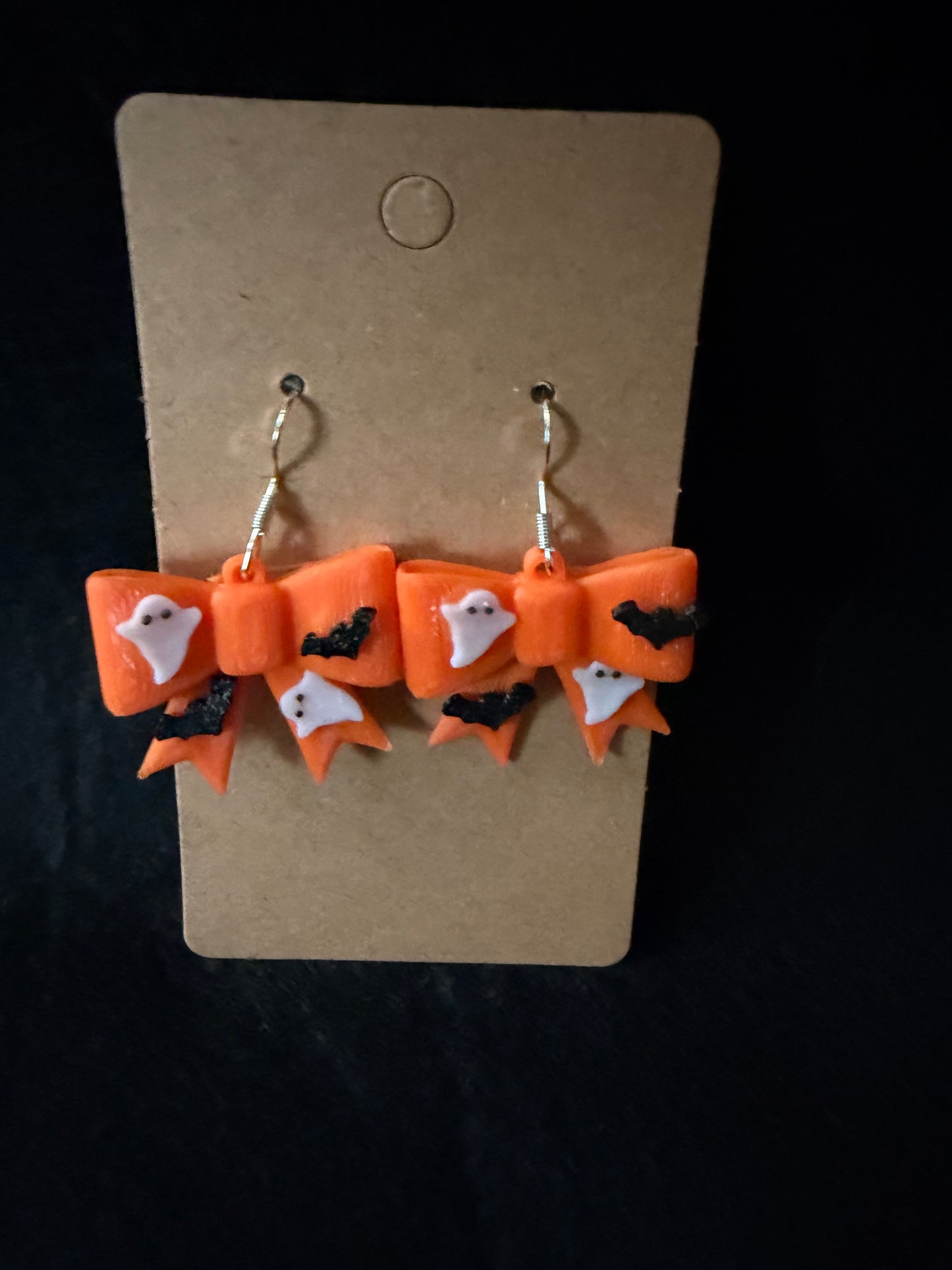 Halloween bow earrings