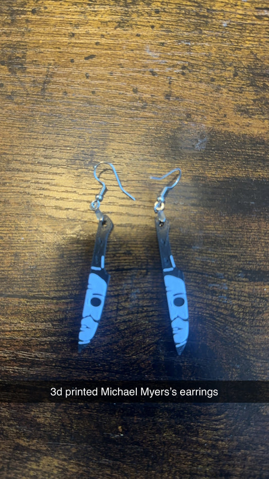 3d printed Michael Myers’s earrings