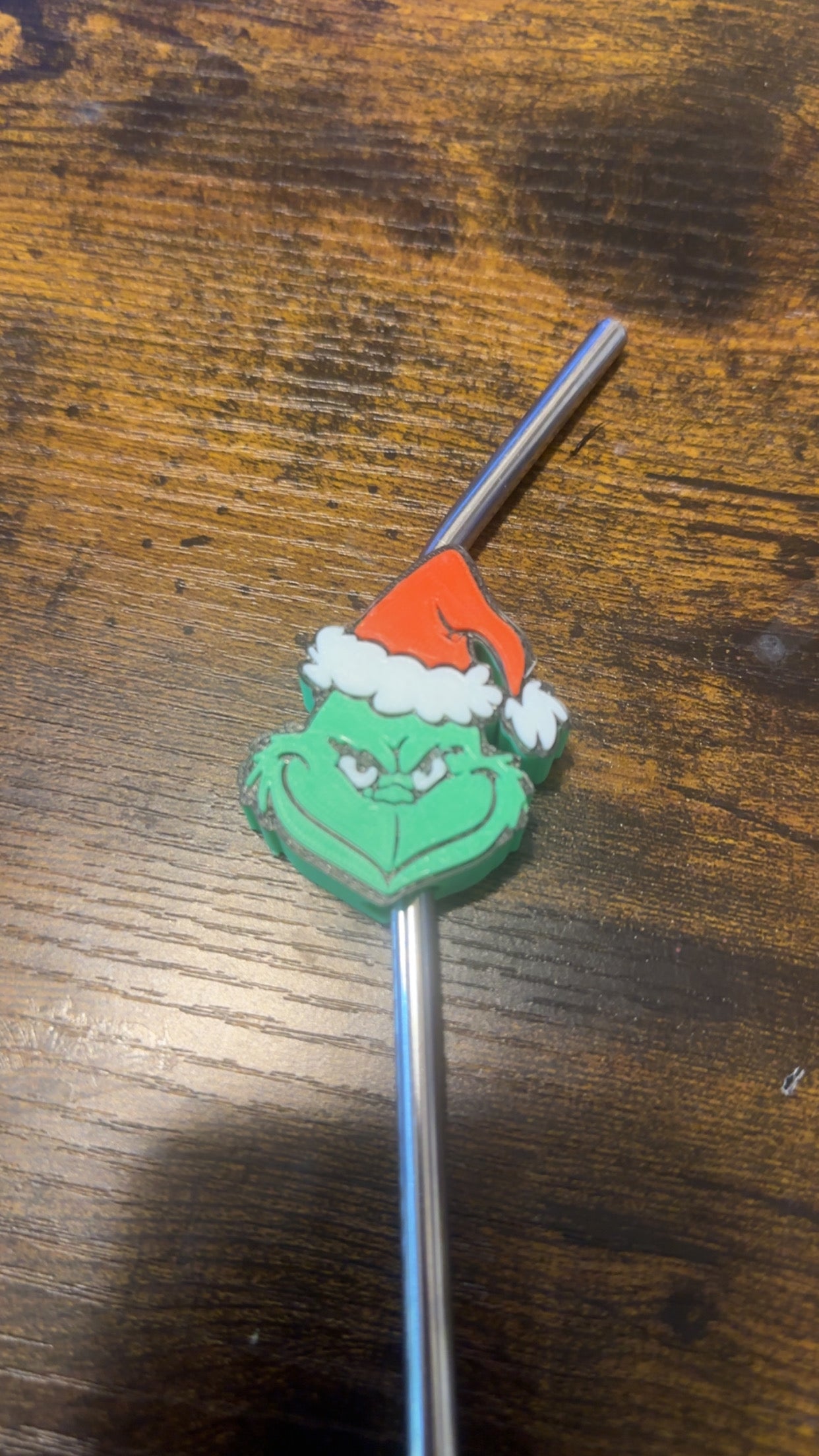 3d printed grinch straw topper