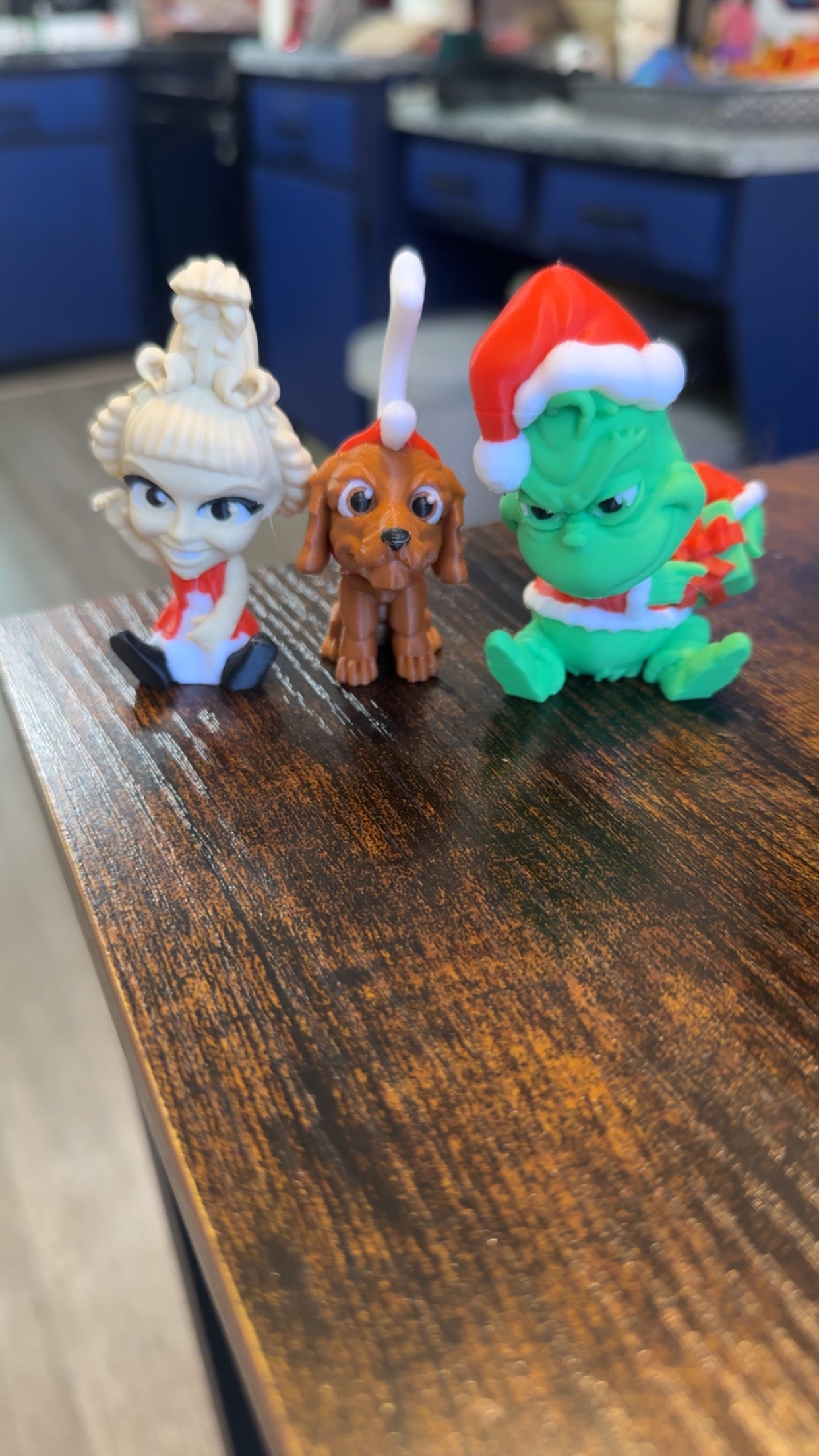 3in 3d printed grinch, max, Cindy Lou who