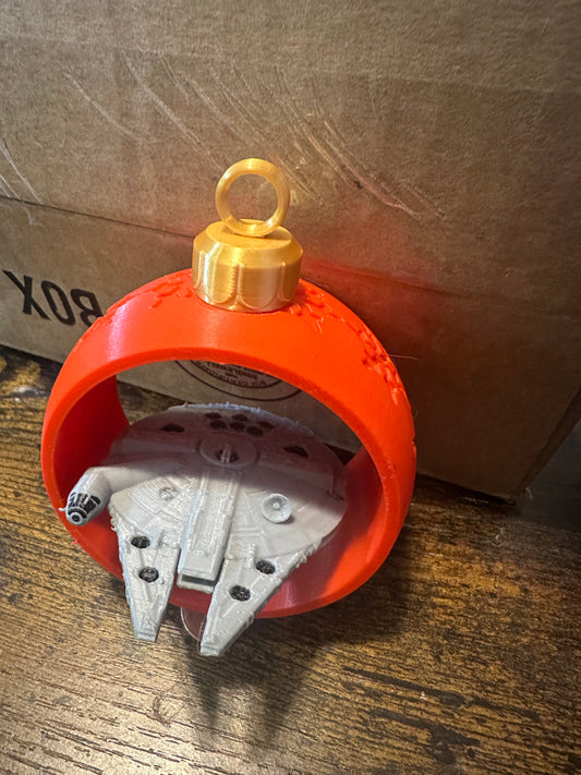 3d printed millennium falcon Christmas ornament