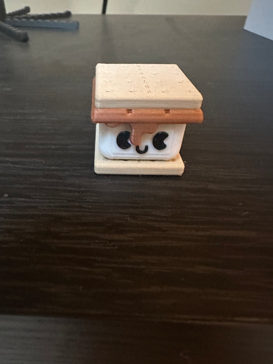 3d printed s’more’s clicker fidget toy