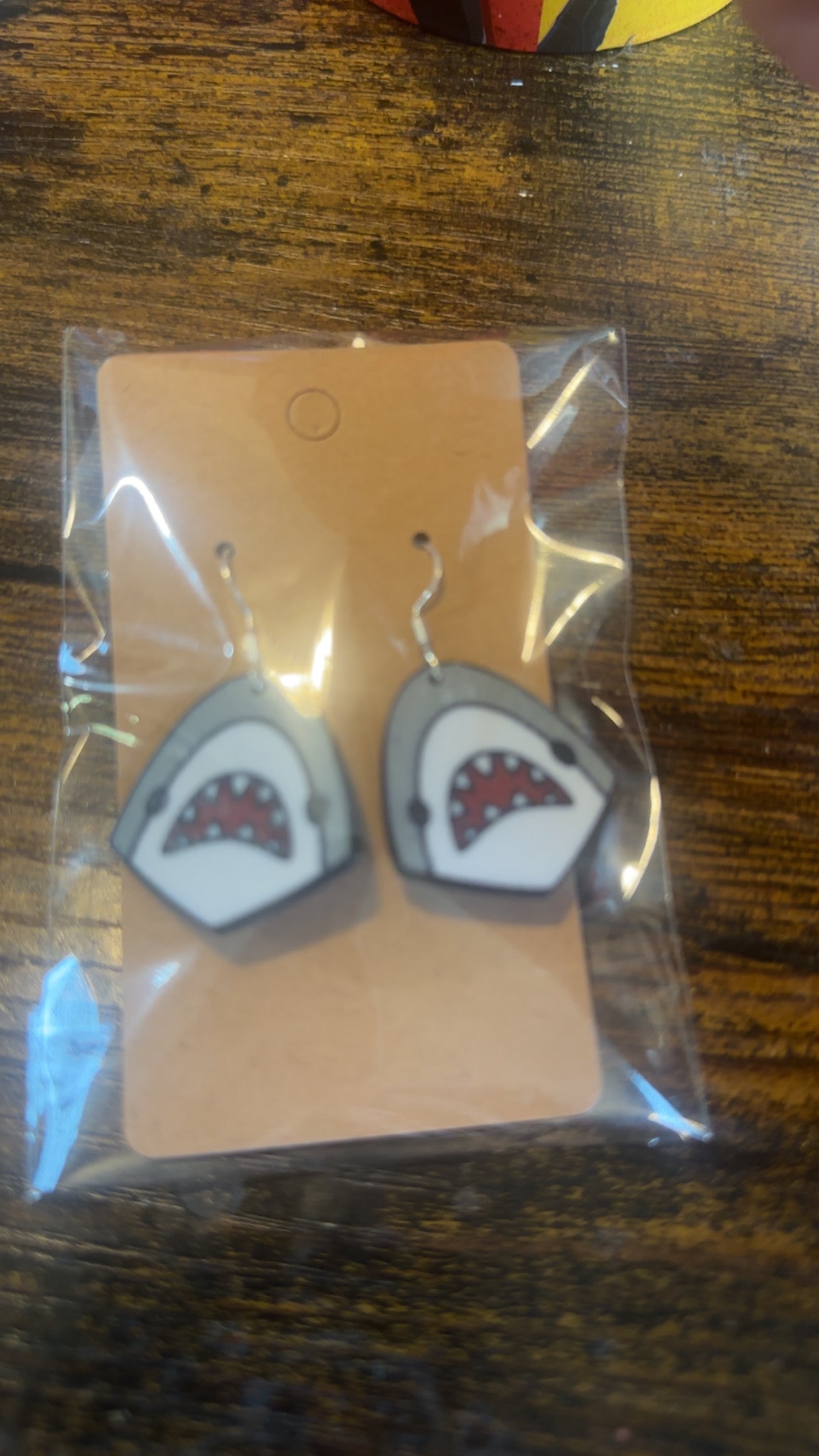 3d printed shark earrings