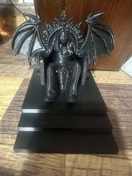 3d printed ozzy osbourne on throne