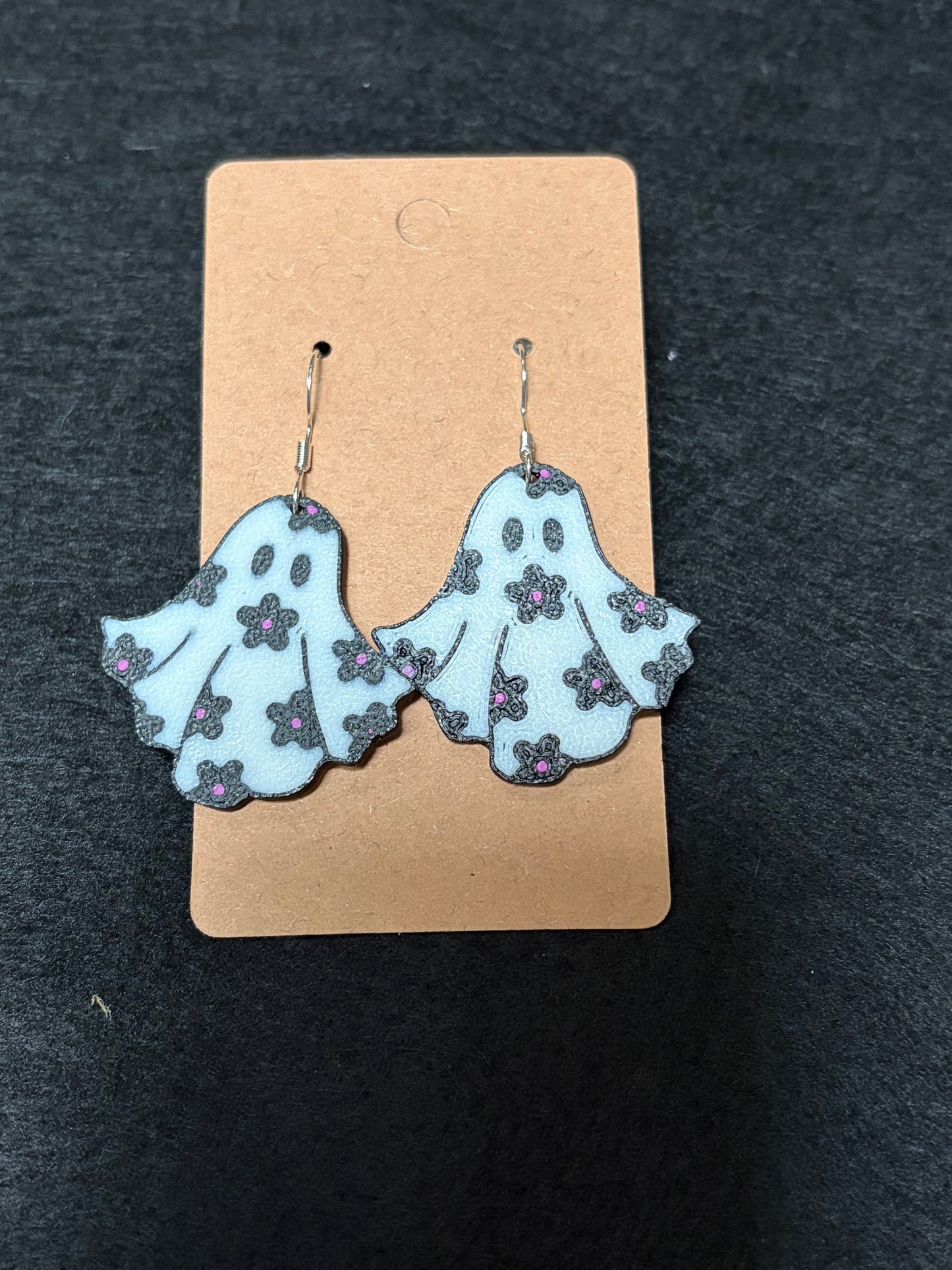 Floral ghost earrings