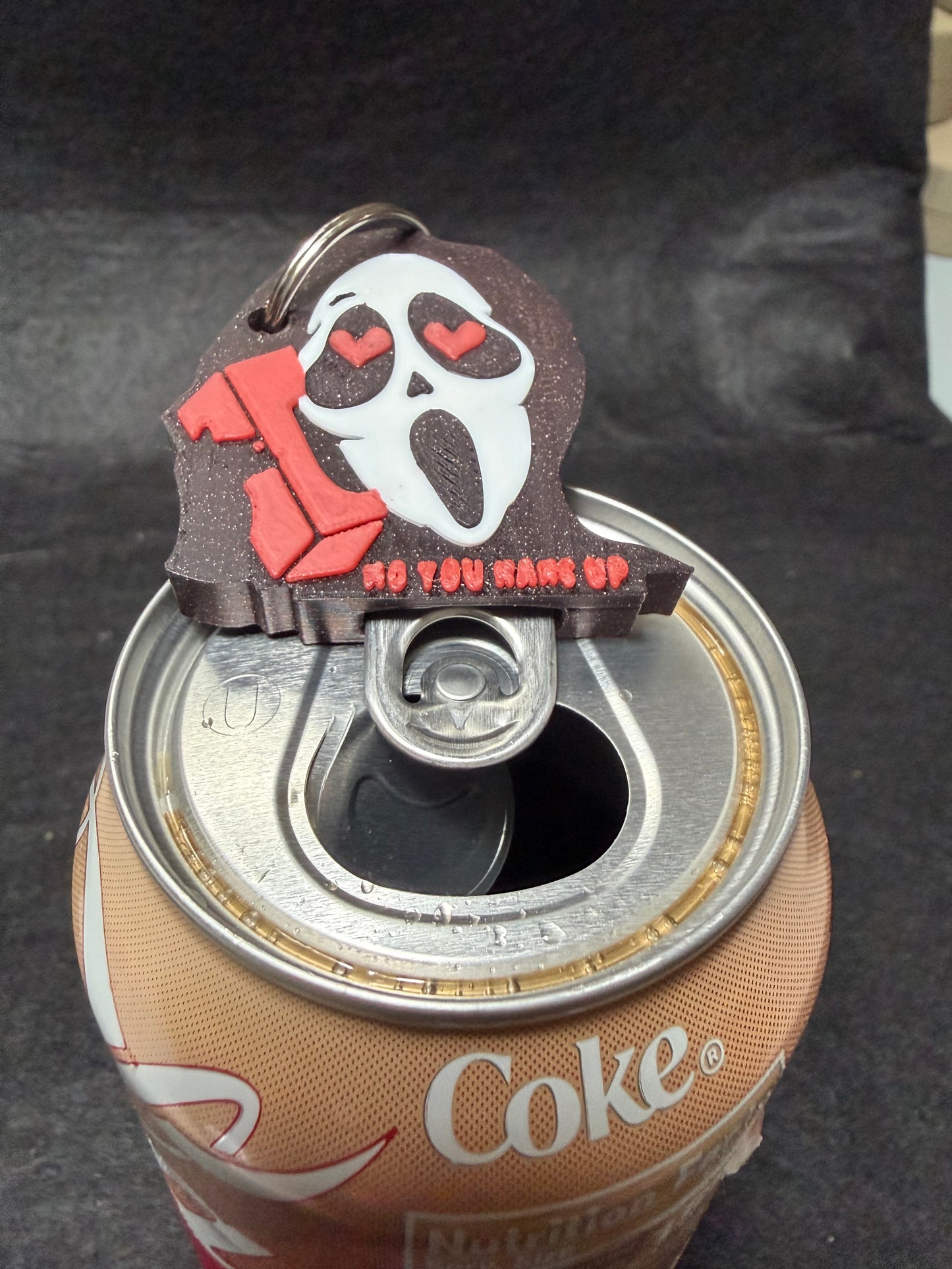 Ghostface can opener keychain
